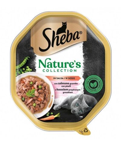 SHEBA Aliments Humides Saumon Et Pois 85G