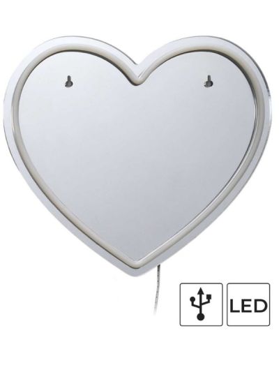 Déco Casa Specchio Led Effetto Neon A Forma Di Cuore 