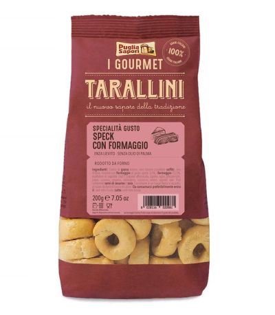 PUGLIA SAPORI Tarallini Classici Speck E Formaggio 200G