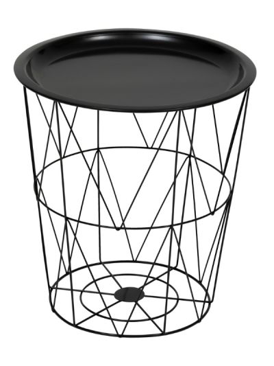 Table Basse Déco Kumi En Métal Noir 40X37Cm