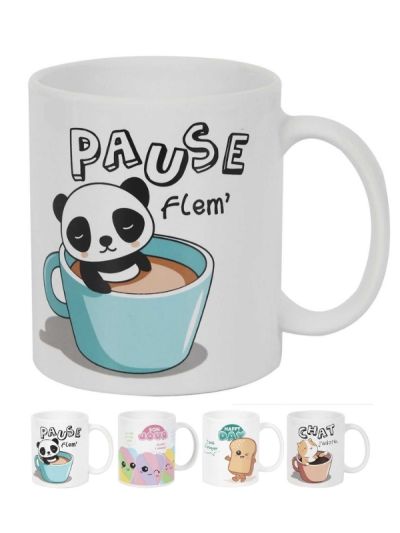  Tazza In Ceramica Kawaii 30Cl - Assortito