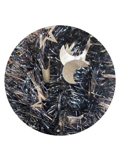 Guirlande De Sapin De Noël Bleu Et Argent Avec Lunes 2M