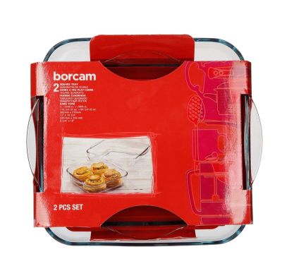 2Er-Set Quadratische Glaskuchenformen