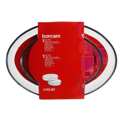 2Er-Set Ovale Glaskuchenformen