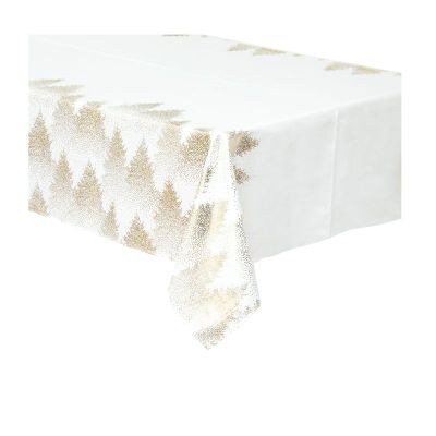 Stoff-Weihnachtstischdecke Mit Weihnachtsbäumen 140X360Cm