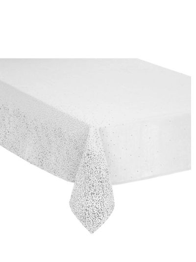 Tischtuch Weihnachten Silberne Polka Dots 140X240Cm
