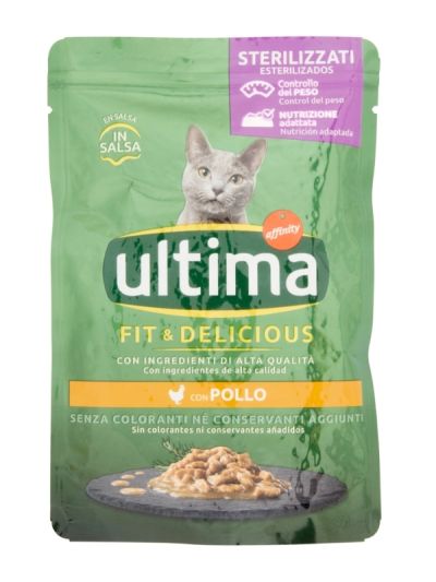 ULTIMA Fit&Delicious Stérilisé Morceaux En Sauce Poulet 85G