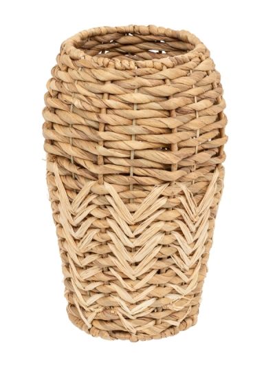 Vase Deco Exotic Panama En Jacinthe Naturelle 38Cm