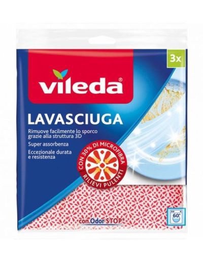VILEDA Panno Lavasciuga 3 Pezzi