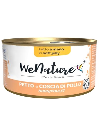 WENATURE Chien Peut "Handmade In Soft Jelly" Poitrine Et Cuisse De Poulet 150G