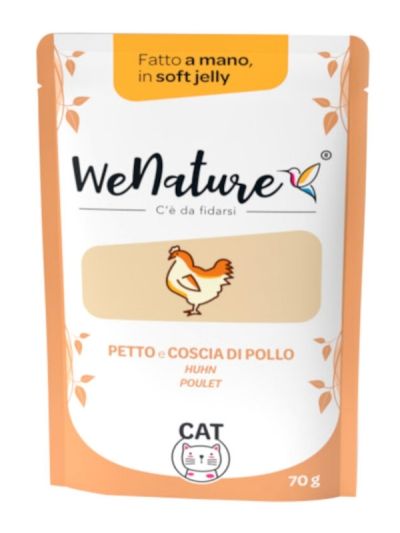 WENATURE Chat Sachet "Handmade In Soft Jelly" Poitrine Et Cuisse De Poulet 70G