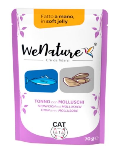WENATURE Chat Sachet "Handmade In Soft Jelly" Thon Et Crustacés 70G