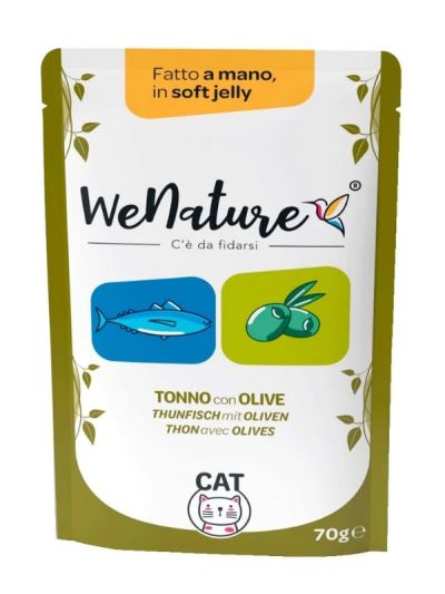 WENATURE Chat Sachet "Handmade In Soft Jelly" Thon Et Olives 70G