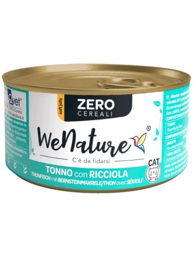 WENATURE Chat Peut "Handmade Zero Grain" Thon Et Sériole 85G