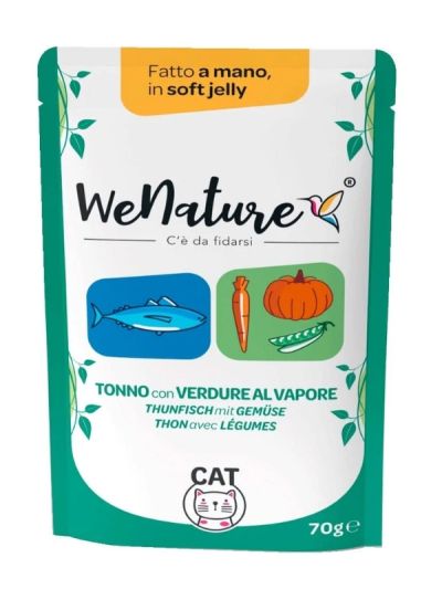 WENATURE Chat Sachet "Handmade In Soft Jelly" Thon Et Légumes Vapeur 70G