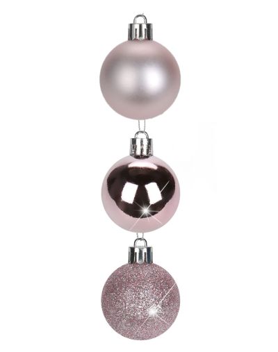 Weihnachtsschüsseln für rosa Baum 9 Stück