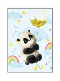 Biglietto Buon compleanno Pencil Panda classic