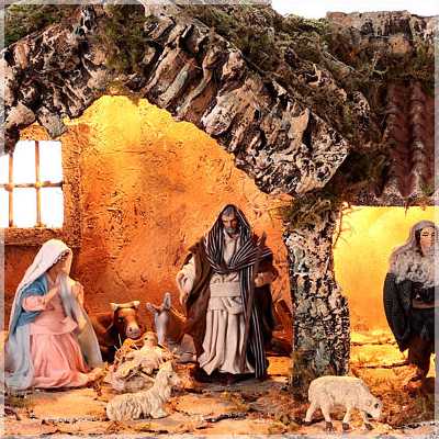 Figurines de la Nativité, cabanes, villages et accessoires