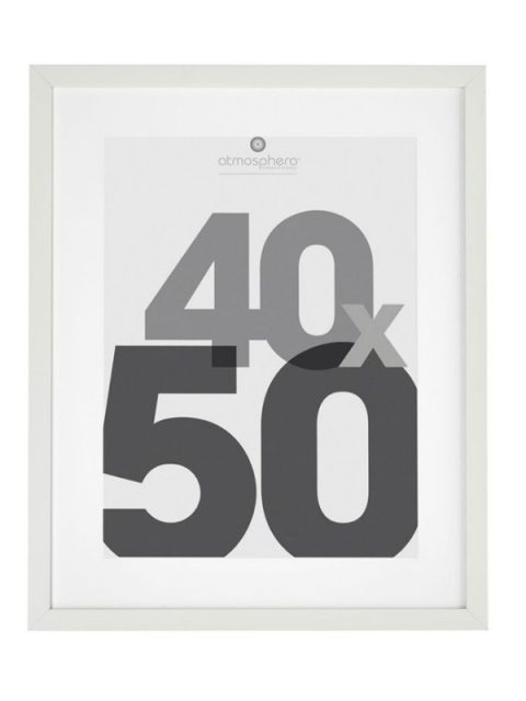 Porta Foto Da Appoggio Éva In Legno Bianco 40X50Cm-0