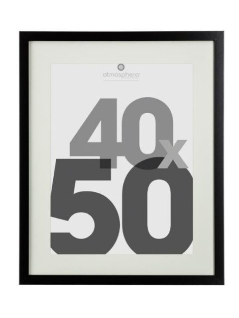 Porta Foto Da Appoggio Éva In Legno Nero 40X50Cm-0